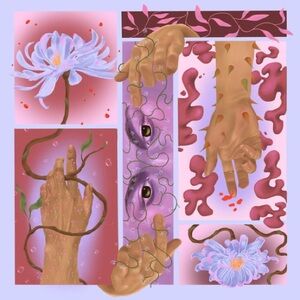 Rare Naicha Studio Floral Hands 500 piece puzzle